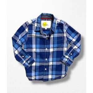 Boden Plaid Button-Down Shirt, Size 4/5